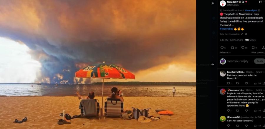 Frankreich Waldbrand
