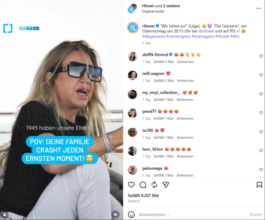 Doch Carmen ist gar nicht mehr zu bremsen!