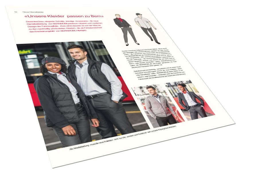 Bernmobil-Magazin Kollektion Dienstkleider