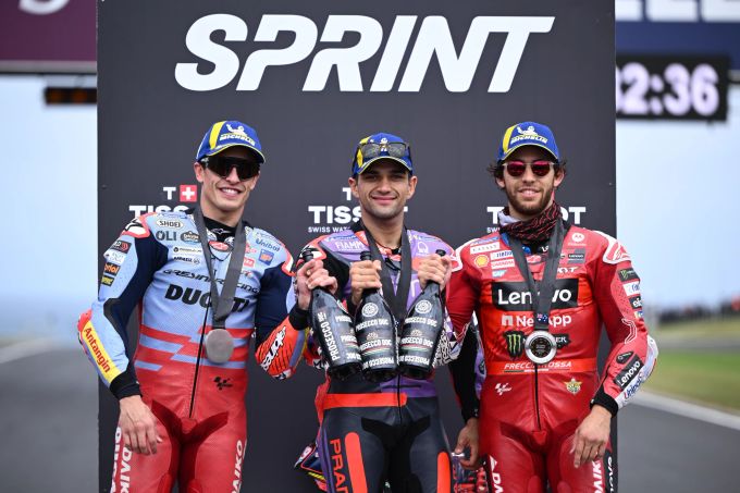 Jorge Martin gewinnt den Sprint in Australien vor Marc Marquez und Enea Bastianini. Australian Motorcycle Grand Prix