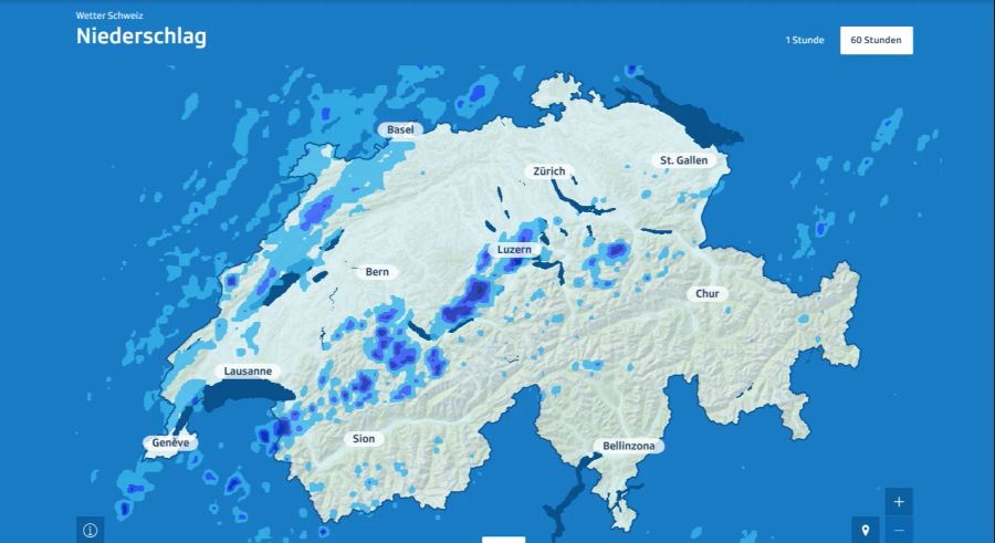 Am Sonntagmorgen war im SRF-Radar kein Niederschlag zu erkennen. Trotzdem kam es zu Niesel-Regen. (Symbolbild)