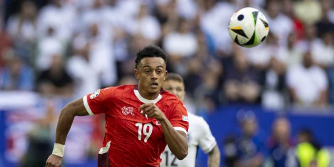 Dan Ndoye zeigte an der EM 2024 in Deutschland starke Leistungen. Dan Ndoye Schweizer Nati