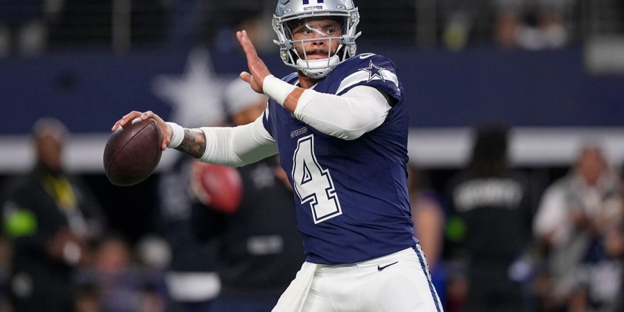 Kassiert wohl kräftig ab: Quarterback Dak Prescott von den Dallas Cowboys.