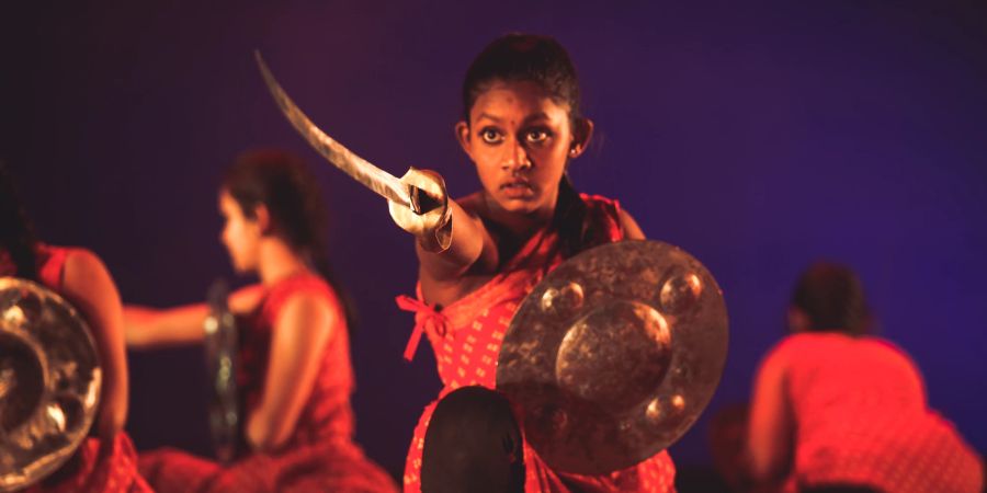 Kalaripayattu-Tänzerin