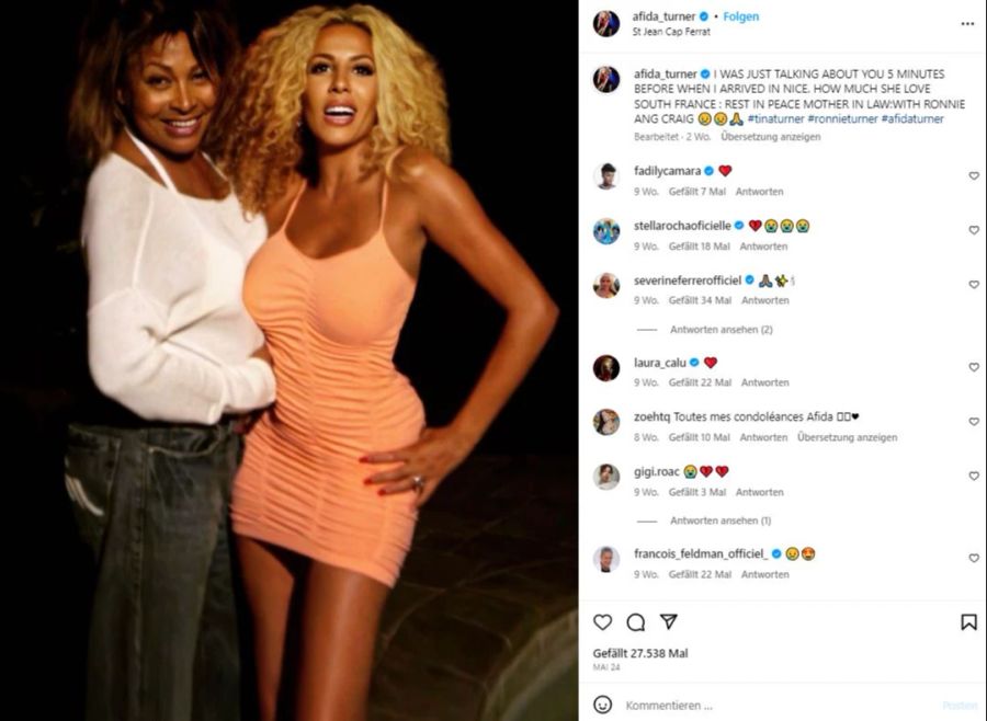 Tina Turner mit ihrer Schwiegertochter Afida Turner.