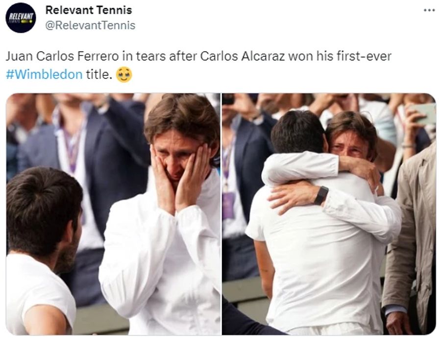 Nach dem Wimbledon-Triumph von Alcaraz übermannten Carlos Ferrero die Gefühle.