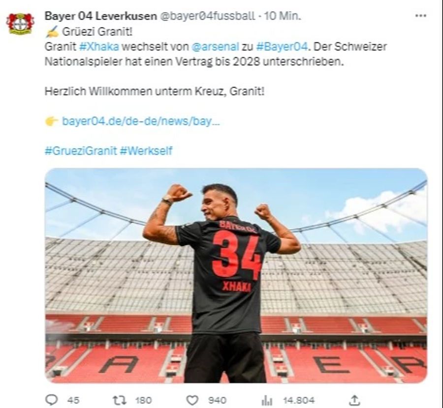 Bayer Leverkusen Granit Xhaka