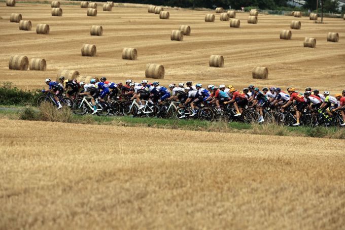 Das Feld auf der elften Etappe der Tour de France. Tour de France