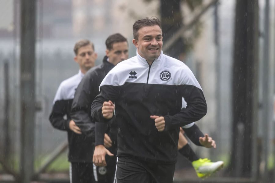 Xherdan Shaqiri hat seine ersten Einheiten mit dem FC Lugano absolviert.