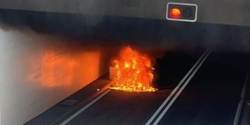 Lenzburg: Fahrzeugbrand in Tunnel
