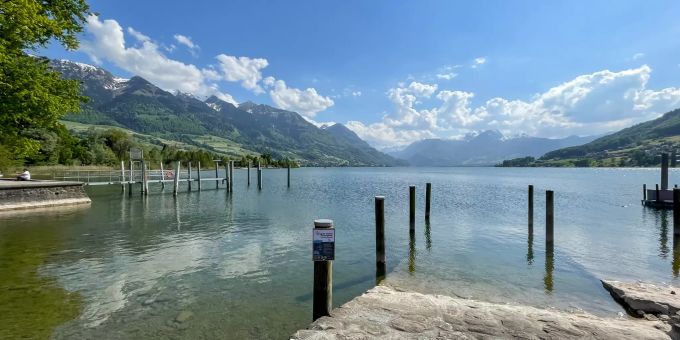 Ausblick auf den Sarnersee in Sarnen. Ausblick auf den Sarnersee in Sarnen.