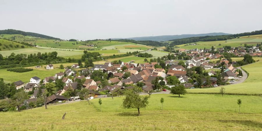 Blick auf die Gemeinde Arisdorf.