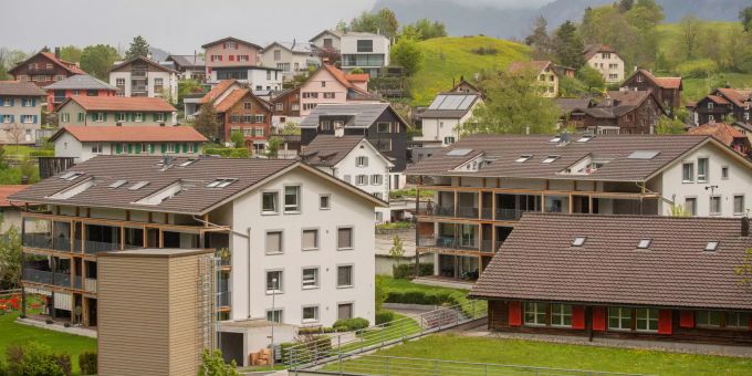 Blick auf Pfäfers im Kanton St. Gallen. Blick auf Pfäfers im Kanton St. Gallen.