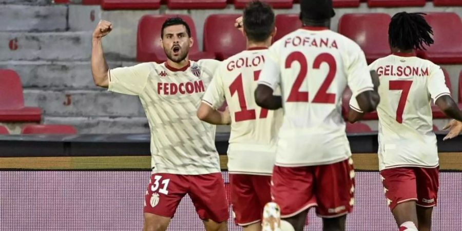 AS Monaco steht auch dank Kevin Volland (l) in der nächsten Runde. Foto: imánek Vít/CTK/dpa