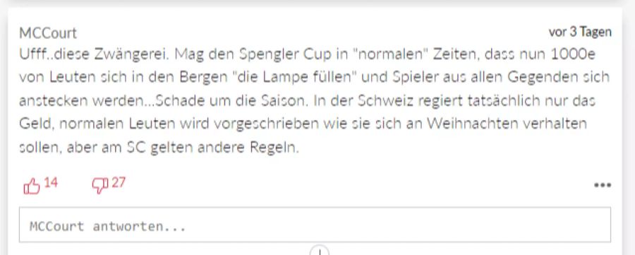 Der Spengler Cup polarisiert in der Hockey-Szene - auch in Zeiten der Pandemie.