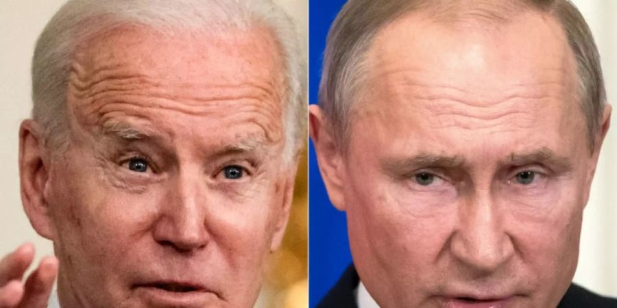 Präsidenten Biden (l.) und Putin