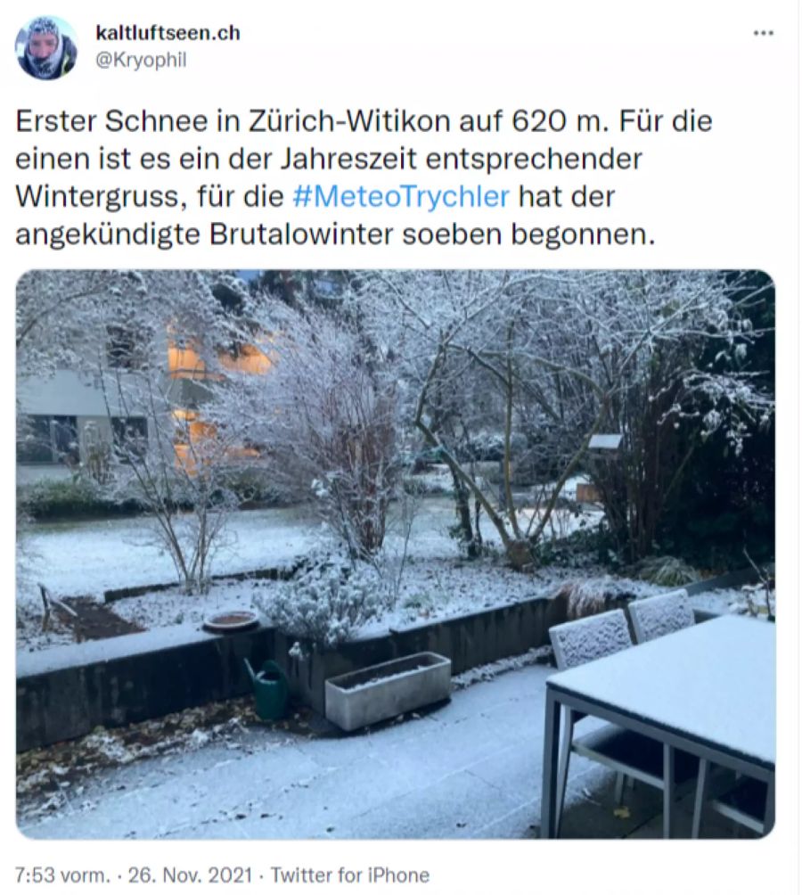 Der meiste Schnee gibt es allerdings in Zürich.