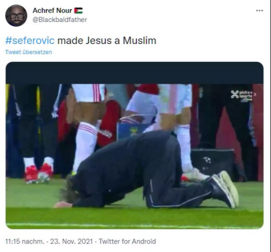 Der Frust von Benfica-Trainer Jorge Jesus wurde online rasch zum Meme.