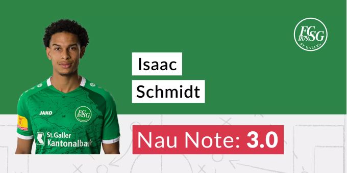 Die Note für Isaac Schmidt vom FC St.Gallen. Isaac Schmidt note