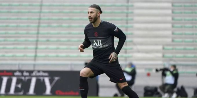Sergio Ramos während des Spiels in Saint-Étienne am 28. November 2021. Sergio Ramos