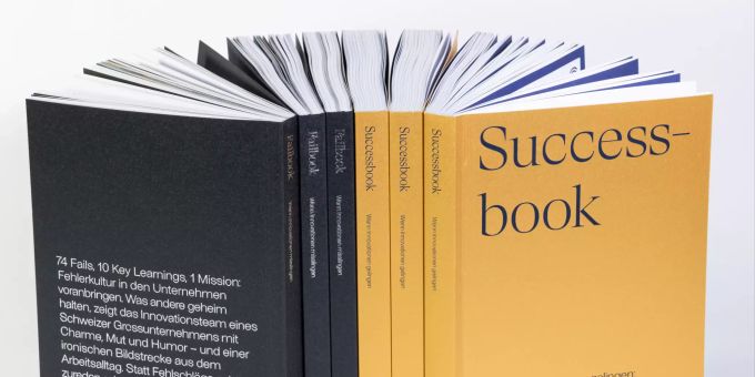 2 Bücher, eine Mission: erfolgreich innovieren. Innovation Schweiz PostFinance Bücher
