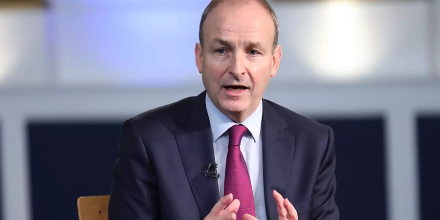 ARCHIV - Der irische Premierminister Micheal Martin spricht während einer Fragerunde im Dubliner Schloss. Martin hat beim Besuch eines Hafens im irischen Wexford am Freitag den Brexit für die aktuellen Versorgungsprobleme Grossbritanniens verantwortlich gemacht. Foto: Julien Behal/Irish Prime Minister via PA Media/dpa - ACHTUNG: Nur zur redaktionellen Verwendung und nur mit vollständiger Nennung des vorstehenden Credits