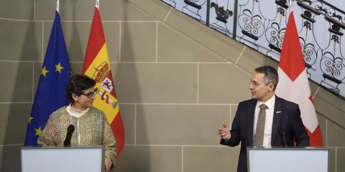 Ignazio Gassis traf sich mit der spanischen Aussenministerin Arancha Gonzalez Laya. ignazio cassis
