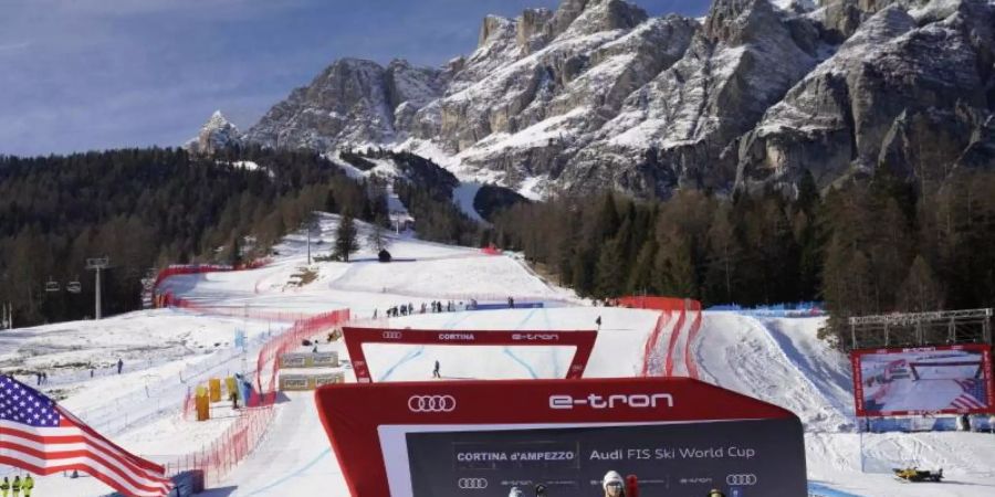 Auch die alpine Ski-WM in Cortina d'Ampezzo findet in diesem Jahr ohne Zuschauer statt. Foto: Giovanni Auletta/AP/dpa