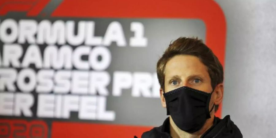 Muss noch weiter im Krankenhaus bleiben: Romain Grosjean. Foto: Xpbimages.Com/POOL xpbimages.com/AP/dpa