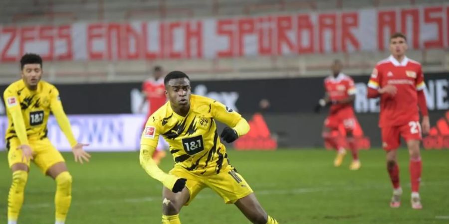 Der BVB muss auf Youssoufa Moukoko verzichten. Foto: Soeren Stache/dpa-Zentralbild/dpa