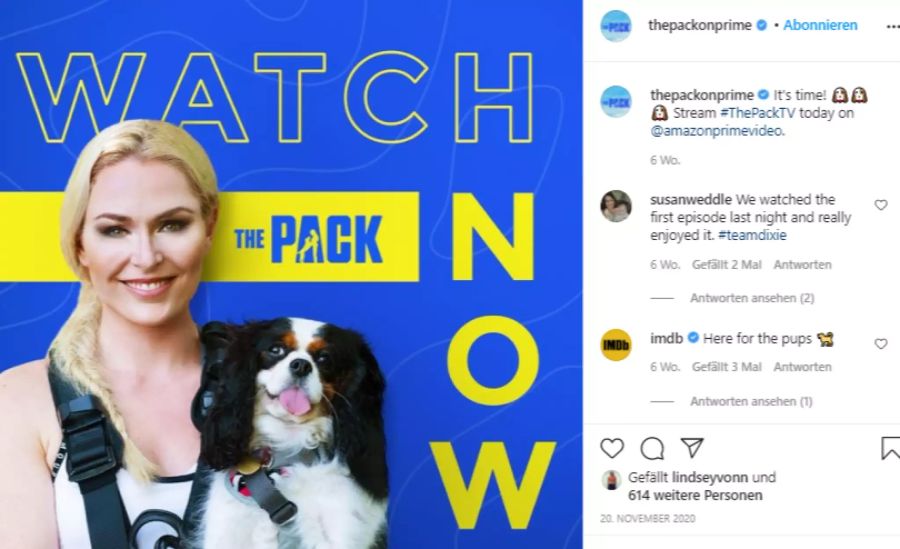 Gemeinsam mit Lucy moderiert Vonn «The Pack».