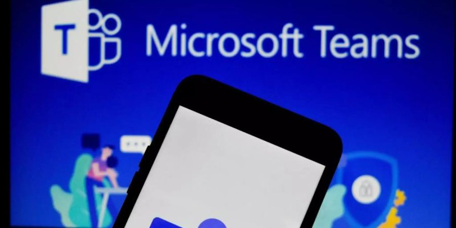 Das Logo der Kommunikationsplattform MS Teams von Microsoft ist auf einem Handy zu sehen. Foto: Debarchan Chatterjee/ZUMA Wire/dpa