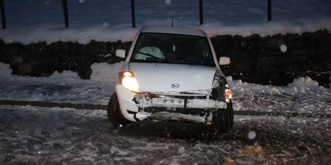 Unfallstelle auf der Gontenstrasse.