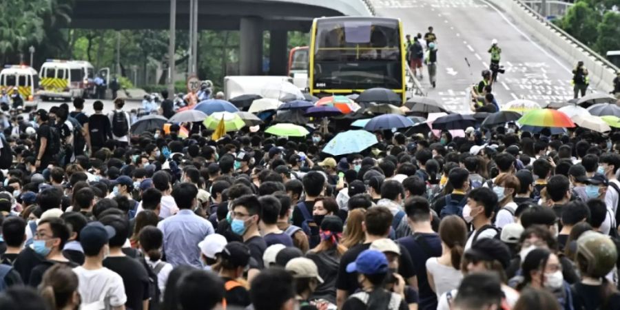 Demonstranten in Hongkong