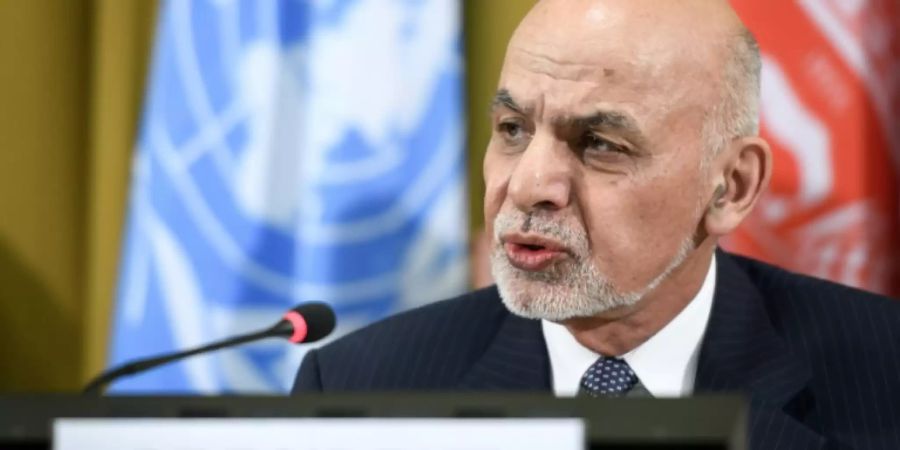 Afghanistans Präsident Ghani bei einer UN-Konferenz 2018