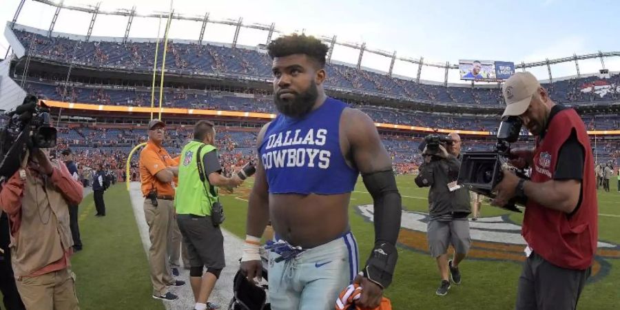 Bleibt langfristig ein Cowboy: Ezekiel Elliott. Foto: Max Faulkner/Zuma Press