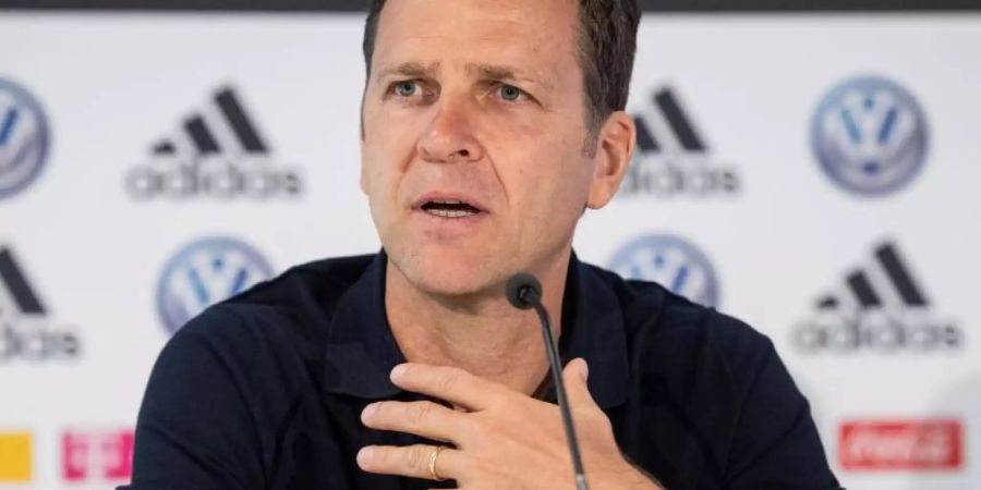 Zufrieden mit der Entwicklung des deutschen Fussballs: DFB-Direktor Oliver Bierhoff. Foto: Marius Becker