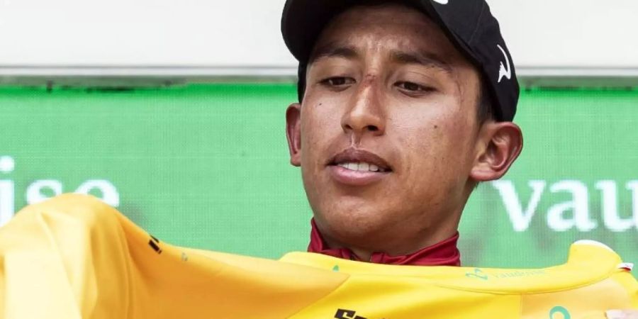 Führt neben Geraint Thomas bei der Tour de France das Aufgebot vom Team Ineos an: Der Kolumbianer Egan Bernal. Foto: Alexandra Wey/KEYSTONE