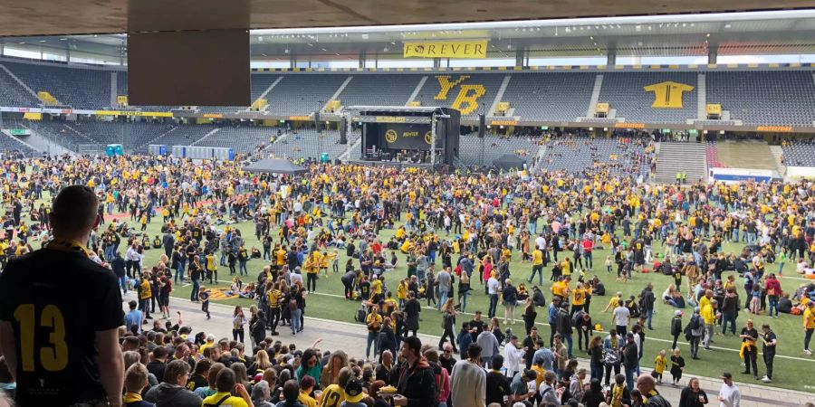 Die Meisterfeier im YB-Stadion.