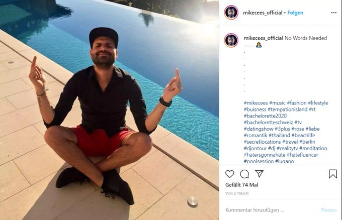 Mike Cees zeigt gerne, was er von der Welt hält. bachelorette 2020