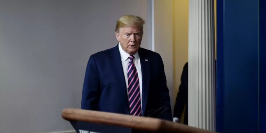Donald Trump bei seiner Pressekonferenz am Freitag
