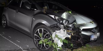 Marbach Auto Baum Unfall