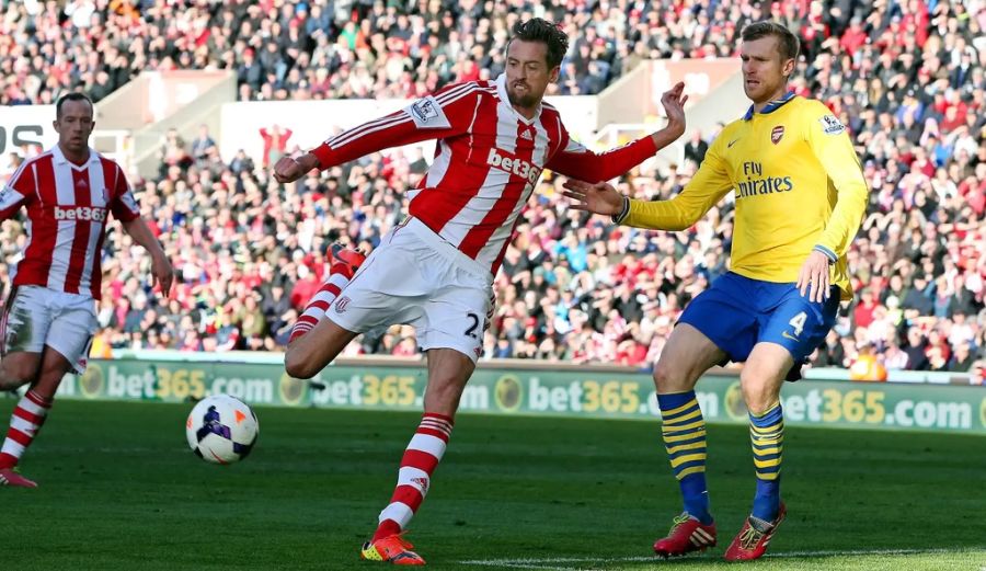 Peter Crouch im Einsatz für Stoke City.