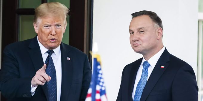 US-Präsident Donald Trump (links) und der polnische Präsident Andrzej Duda (rechts). (Archivbild) Donald Trump