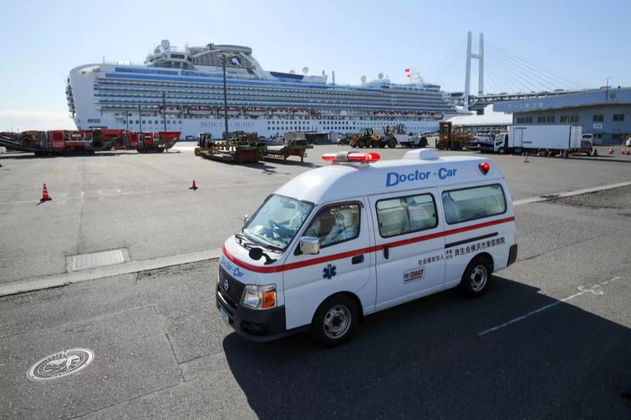 Die «Diamond Princess» steht im Hafen von Yokohoma.