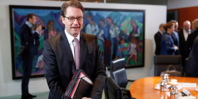 Scheuer vor der Kabinettssitzung Ende Januar 2020 Scheuer vor der Kabinettssitzung Ende Januar 2020
