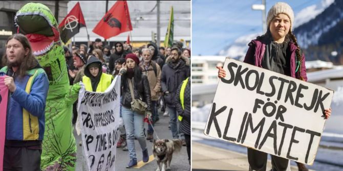 WEF Demo Greta Thunberg