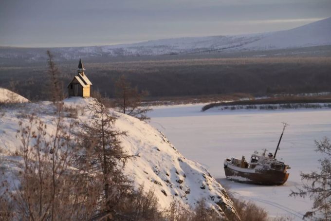 Winter in Sibirien. Sibirien