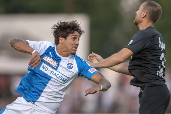 Mychell Chagas (GC) im Spiel gegen den FC Aarau. GC Aarau Chagas