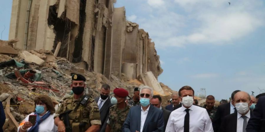 Emmanuel Macron in Beirut
